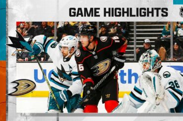 Sharks @ Ducks 1/6 | NHL Highlights 2023