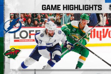 Lightning @ Wild 1/4 | NHL Highlights 2022