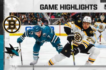 Bruins @ Sharks 1/7 | NHL Highlights 2023