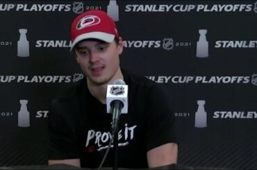 Sebastian Aho Reacts to Carolina Winning Series vs. Nashville: "Great Series. Great Battle"