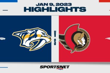 NHL Highlights | Predators vs. Senators - January 9, 2023