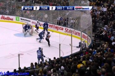 Capitals @ Maple Leafs - Huge James Reimer Save + Standing Ovation - 110405