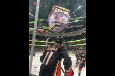 Trevor Zegras and Mason McTavish Warm Up