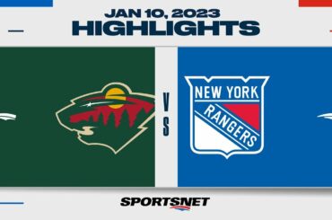 NHL Highlights | Wild vs. Rangers - January 10, 2023