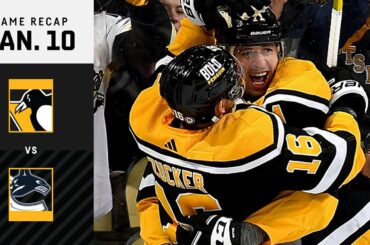 GAME RECAP: Penguins vs. Canucks (1.10.23) | Malkin has Four-Point Game