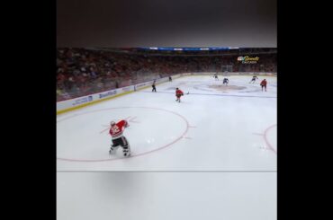 Goalie Alex Stalock fakes a shot from his net, a breakdown