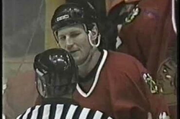 Bob Probert and Matt Johnson almost fight - Feb 1, 1997