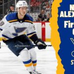 Nikita Alexandrov #59 (St. Louis Blues) first NHL goal Jan 7, 2023