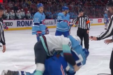 Ryan Donato And Jake Evans Drop The Gloves After Joel Armia's Hit Against Vince Dunn #Request