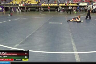12U 74 Lewis Davis Threestyle Wrestling Of Oklahoma Vs Adam Carey Indee Mat Club