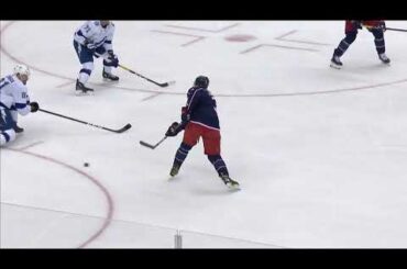 Emil Bemstrom Hits Post on Open Net on 5-on-3 (Aug. 15, 2020) (ECQF Game 3)