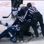 NHL #55 Winnipeg Jets Mark Scheifele huge body check on #55 LA Kings Lewis March 1 2015