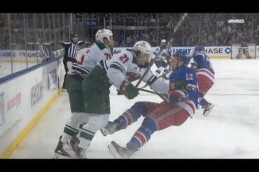 Julien Gauthier Gets Sandwiched By Ryan Reaves and Brandon Duhaime. Leaves Game! *Request*