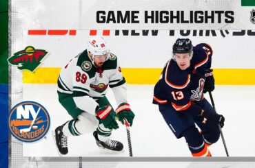 Wild @ Islanders 1/12 | NHL Highlights 2023