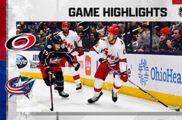Hurricanes @ Blue Jackets 1/12 | NHL Highlights 2022