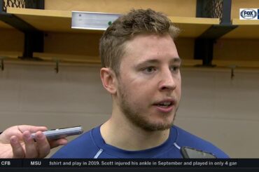 Cam Atkinson jokes about leaving an ill Torts on the bus