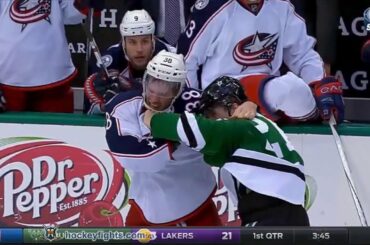 Boone Jenner vs Antoine Roussel Dec 15, 2015