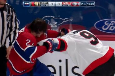 Alexander Romanov Drops The Gloves With Josh Norris