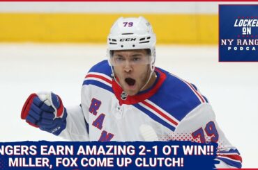 New York Rangers rally for an incredible overtime win over the Dallas Stars!! Miller and Fox clutch!