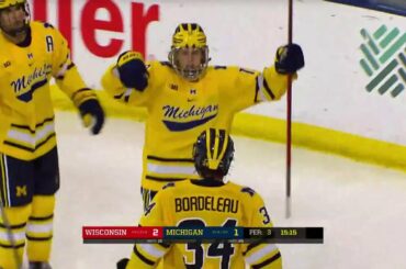 Kent Johnson Beautiful Between-the-Legs Goal vs. Wisconsin (Oct. 29, 2021)