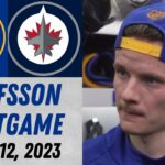Victor Olofsson Postgame Interview vs Winnipeg Jets (1/12/2023)