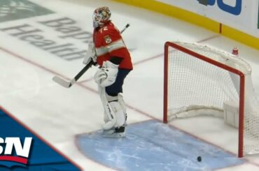 Canucks' Jack Studnicka Floats A Knuckler Past Sergei Bobrovsky For A Bizarre Goal