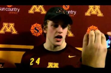 Hudson Fasching after 5-1 victory over Penn State