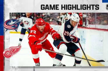 Blue Jackets @ Red Wings 1/14 | NHL Highlights 2022
