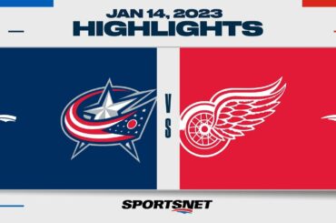 NHL Highlights | Blue Jackets vs. Red Wings - January 14, 2023