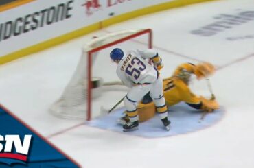 Sabres' Jeff Skinner Dekes Juuse Saros On Breakaway After Beautiful Stretch Pass From Tage Thompson