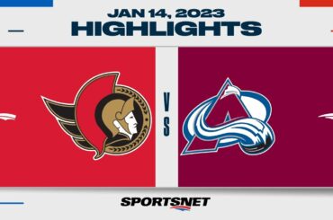 NHL Highlights | Senators vs. Avalanche - January 14, 2023