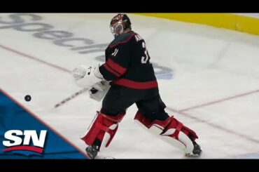 Hurricanes' Frederik Andersen Ruins Shutout Bid After Clearing Attempt Deflects Into Own Net