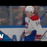 Canadiens' Nick Suzuki Charges To Net And Reaches Out For Sweet Goal vs. Islanders