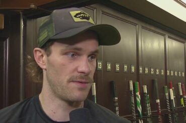 Jon Merrill says Wild's defense is sticking to their plan in recent wins