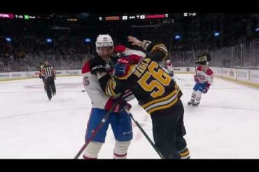 Erik Haula's 2nd fight of the night, this time with Laurent Dauphin