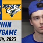 Jack Quinn Postgame Interview vs Nashville Predators (1/14/2023)