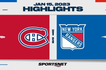 NHL Highlights | Canadiens vs. Rangers - January 15, 2023