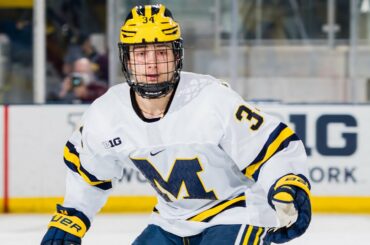 2021 Tim Taylor Rookie of the Year Award Winner Thomas Bordeleau of Michigan
