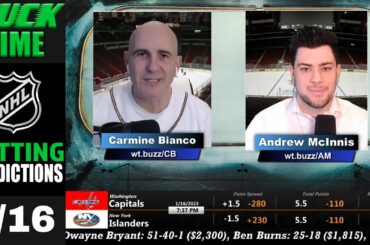 NHL Picks, Predictions and Props | Daily NHL Betting Preview | 🏒 Puck Time for January 16