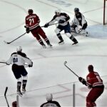 Ethan Bear From The Point Beats Darcy Kuemper Late In The Third To Open the Scoring