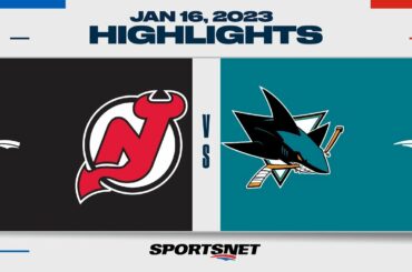NHL Highlights | Devils vs. Sharks - January 16, 2023