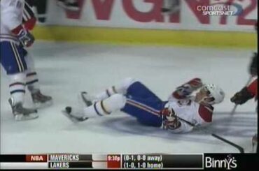 Andrew Ladd hits Matt D'Agostini