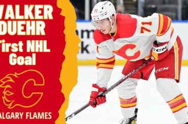 Walker Duehr #71 (Calgary Flames) first NHL goal Jan 12, 2023