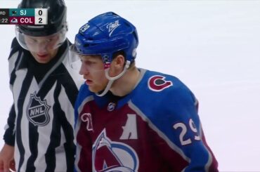 Nathan MacKinnon fights Kevin Labanc