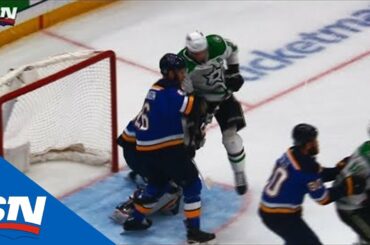 Mats Zuccarello Scores After Tyler Seguin Knocks Stick Out Of Jordan Binnington’s Hand