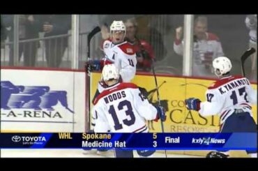 Anderson-Dolan's hat trick leads Spokane to a 5-3 win