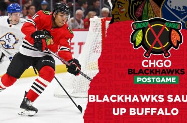 Seth Jones and Blackhawks Cut Down Sabres in OT | CHGO Blackhawks LIVE Postgame