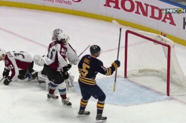 Kane wins a battle, cuts in, goes five-hole on Pickard