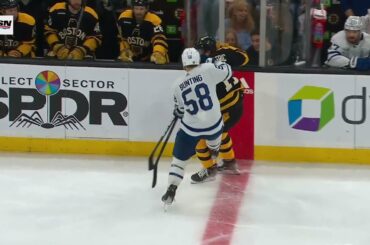 Did Michael Bunting kick Trent Frederic? - Have your say!