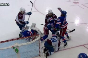 Rangers Goalie Adam Huska Gets Ran, MacDermid Gos After Trouba, 10 Minute Misconduct